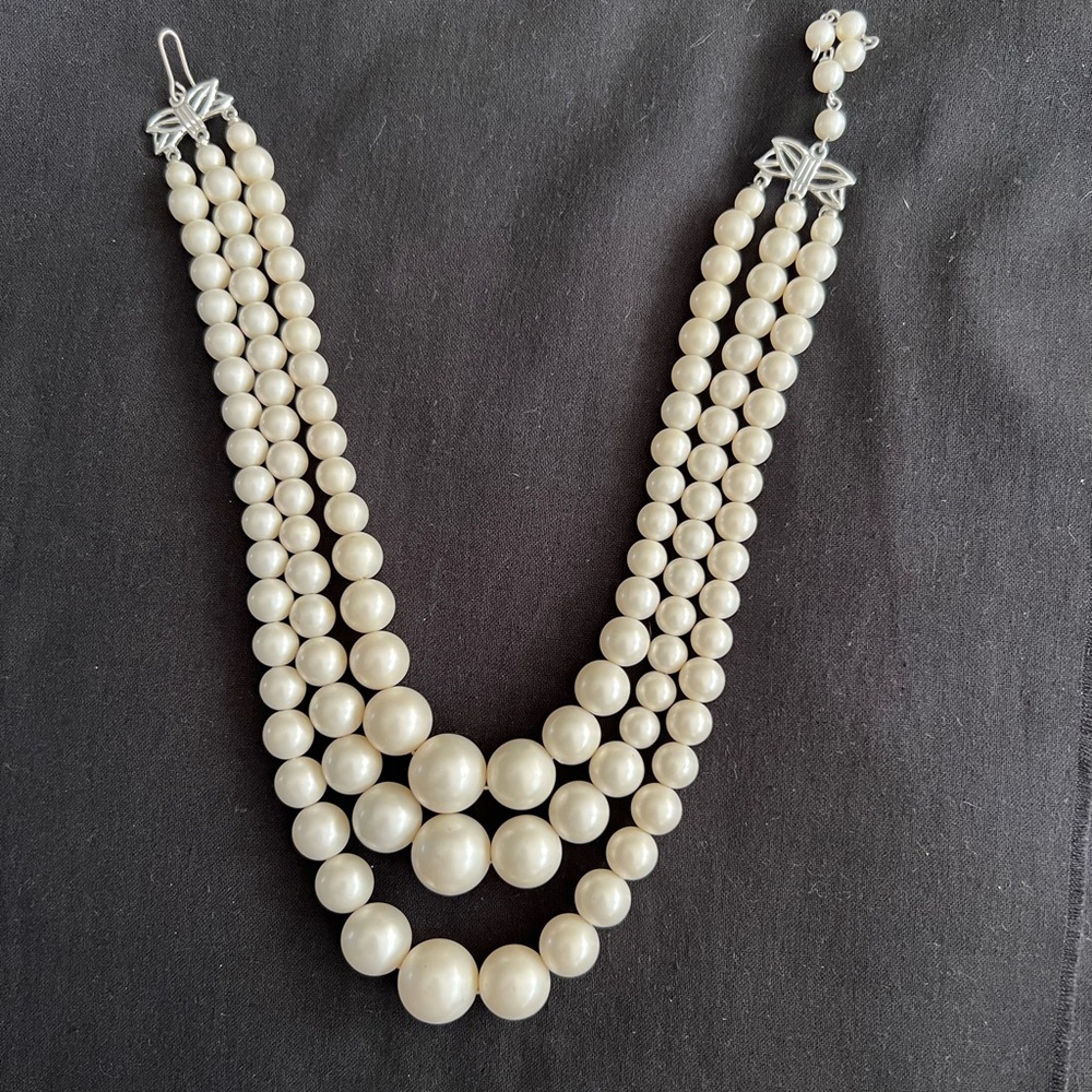3-Strand Faux Pearls